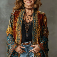 Kimono Jacke Damen Oversize Boho Freizeit