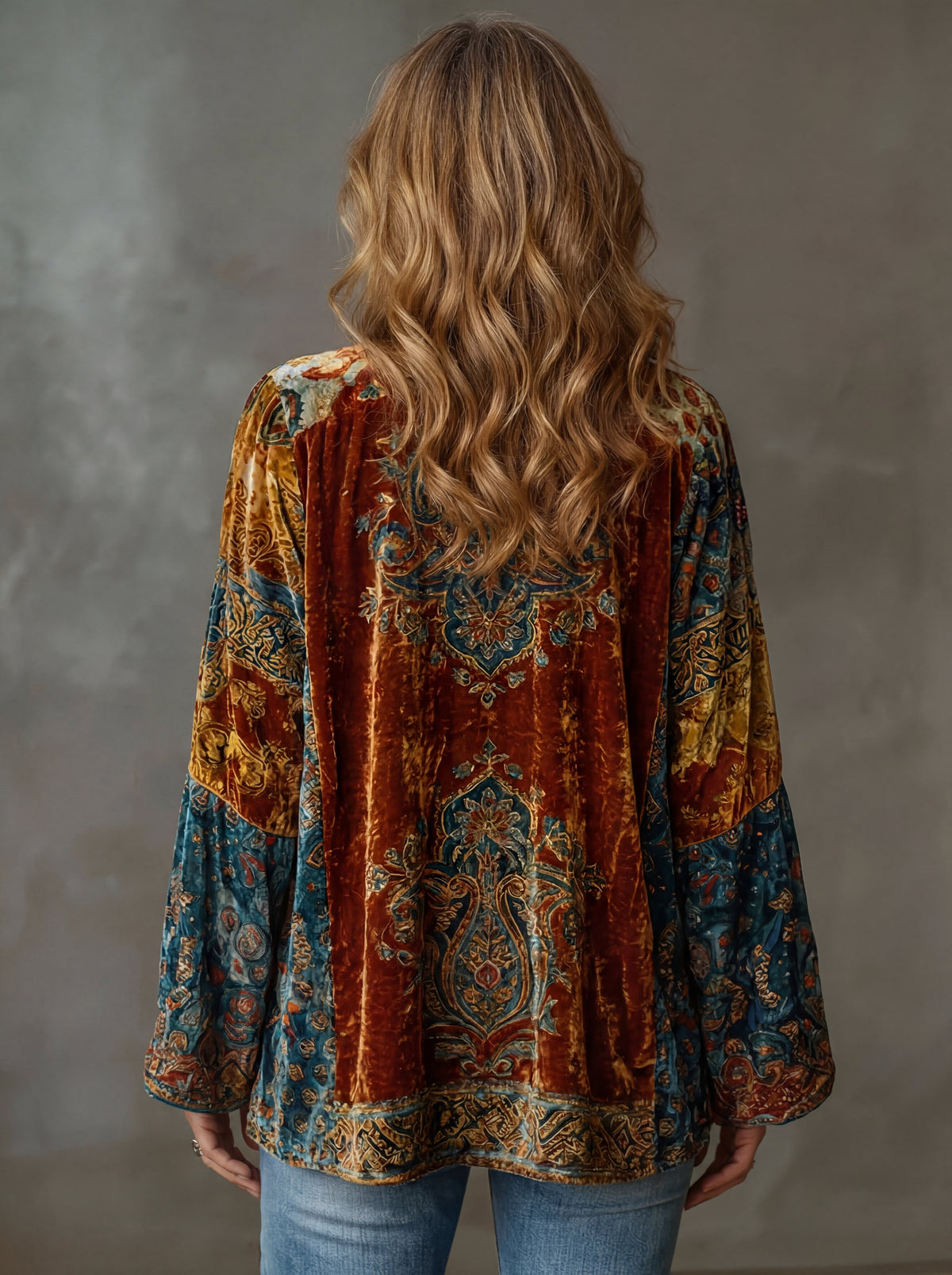 Kimono Jacke Damen Oversize Boho Freizeit