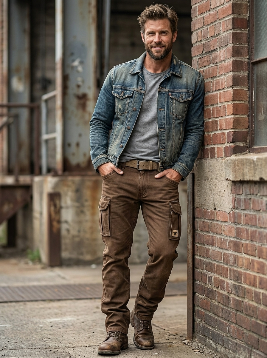 Cargohose Herren Relaxed Fit Outdoor & Freizeit