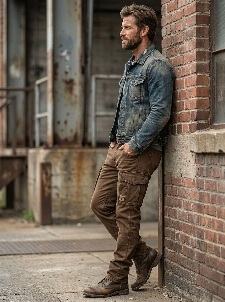 Cargohose Herren Relaxed Fit Outdoor & Freizeit