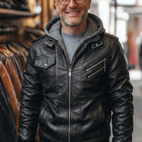 Winterjacke Herren Regular Fit Outdoor mit Kapuze