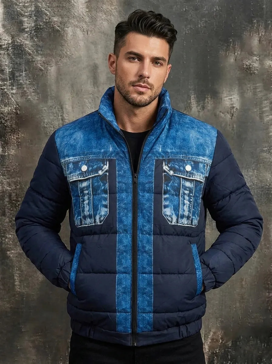 Hybridjacke Herren Tailliert Übergangszeit Freizeit