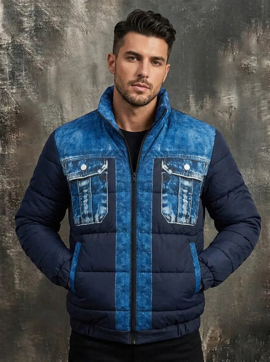 Hybridjacke Herren Tailliert Übergangszeit Freizeit