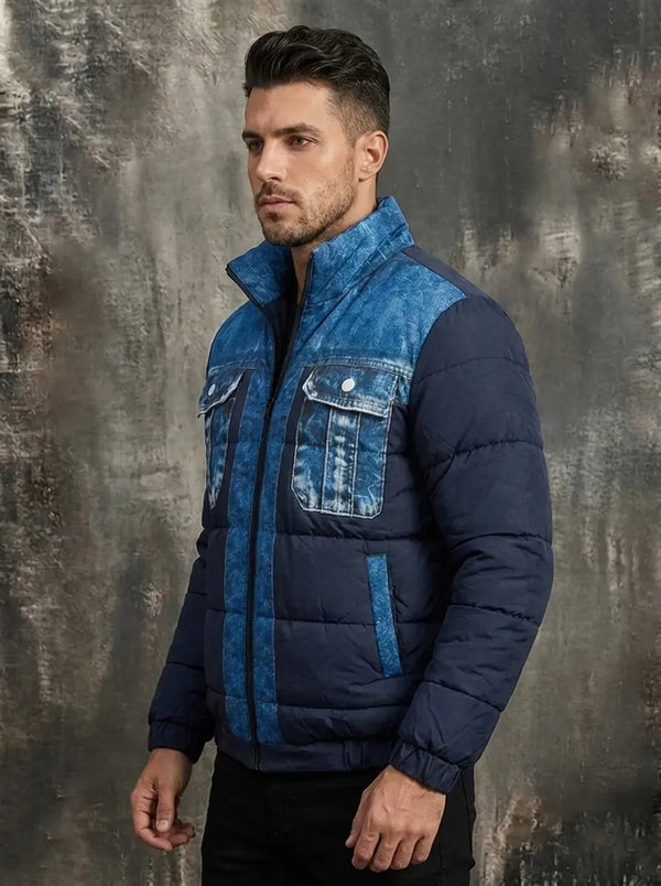 Hybridjacke Herren Tailliert Übergangszeit Freizeit