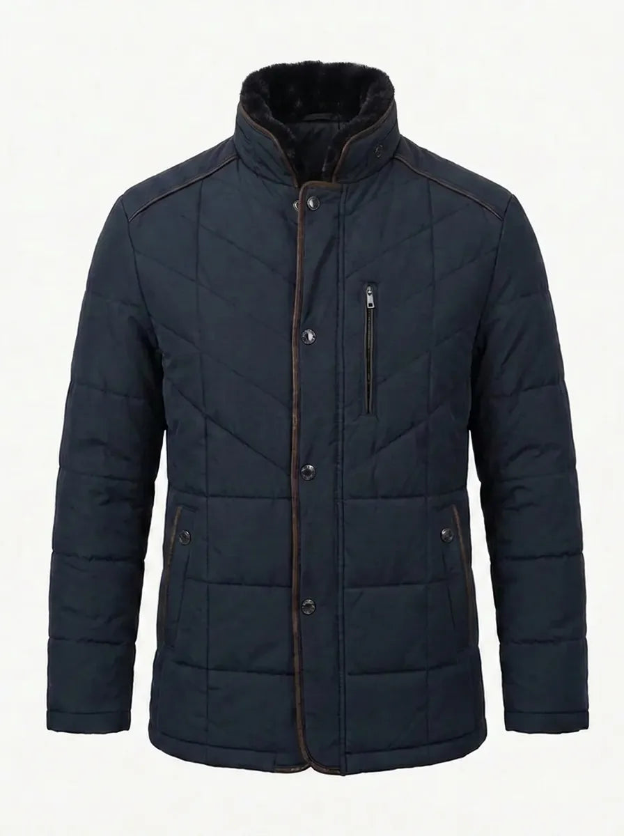 Stefan I Winterjacke Herren Slim Fit Stehkragen Winter Freizeit