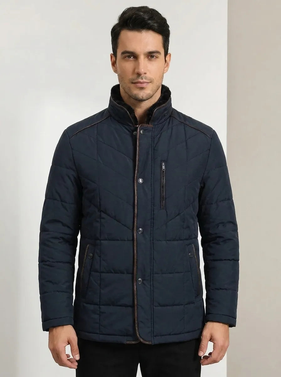 Stefan I Winterjacke Herren Slim Fit Stehkragen Winter Freizeit