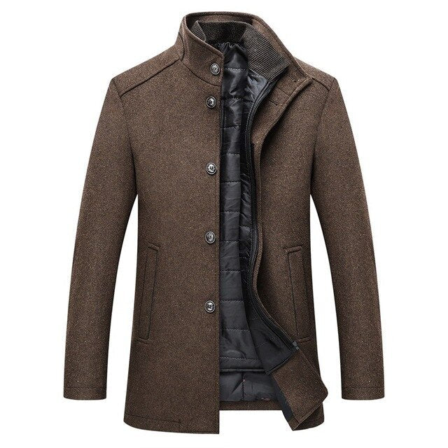 Edith | Manteau d'hiver en laine pour homme avec doublure matelassée