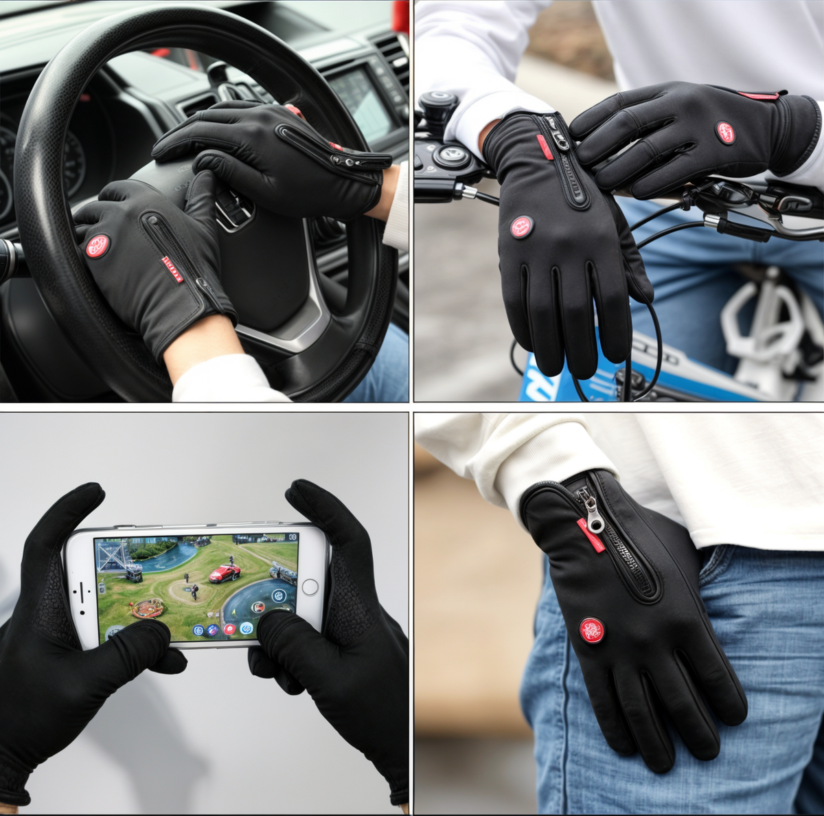 Thermohandschuhe Herren & Damen Winddicht Touchscreen Winter Outdoor