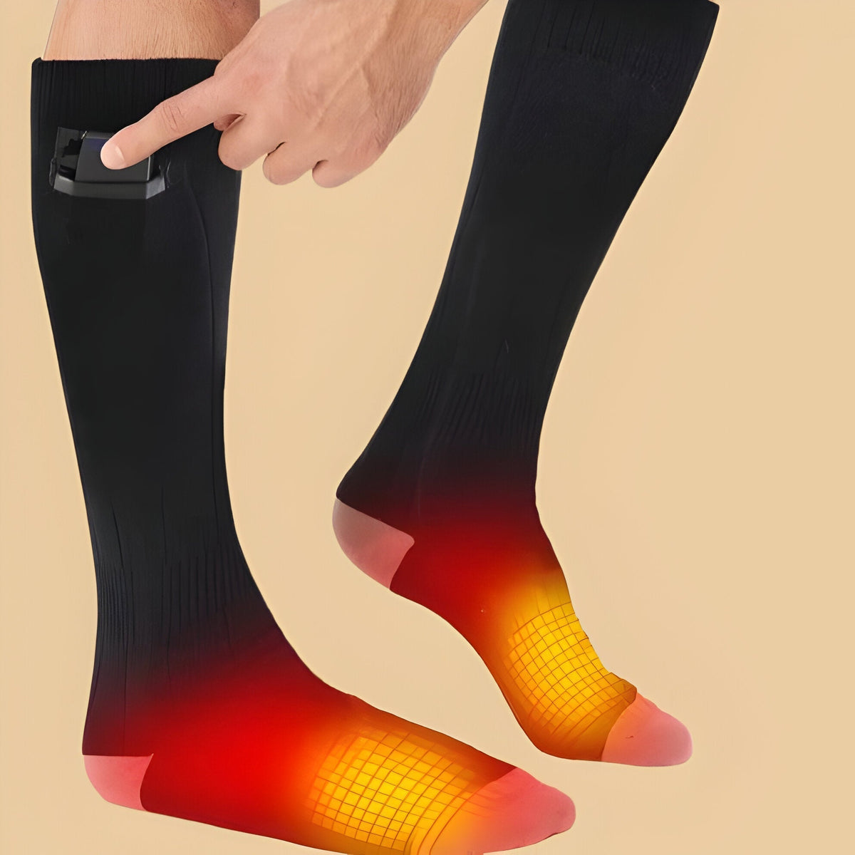 Beheizbare Socken Herren & Damen Wiederaufladbar 3 Wärmestufen Winter