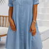 Leichtes Denim-Kleid für Damen im lässigen, eleganten Stil