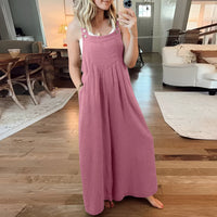 Damen Jumpsuit Weit Bein Elegant Freizeit Sommer