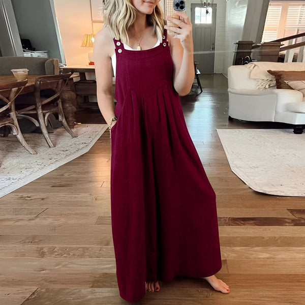 Damen Jumpsuit Weit Bein Elegant Freizeit Sommer