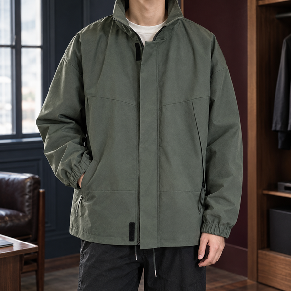 Stehkragenjacke Damen Relaxed Fit Freizeit