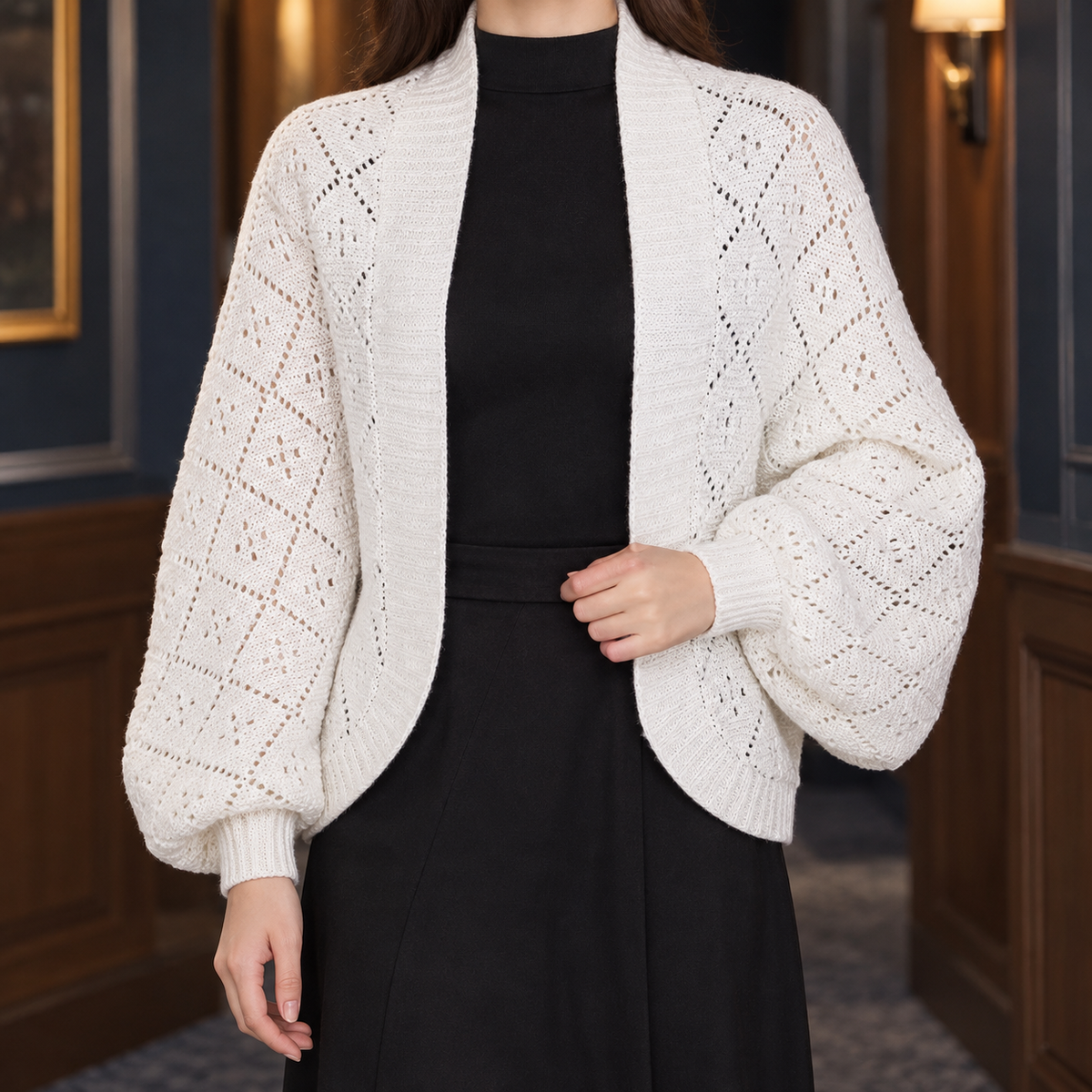 Offene Strickjacke Damen Relaxed Fit Freizeit