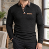 Polo Herren Tailliert Kariert Langarm Casual