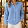 Pullover Damen Regular Fit Casual mit Hemdkragen und Knopfleiste