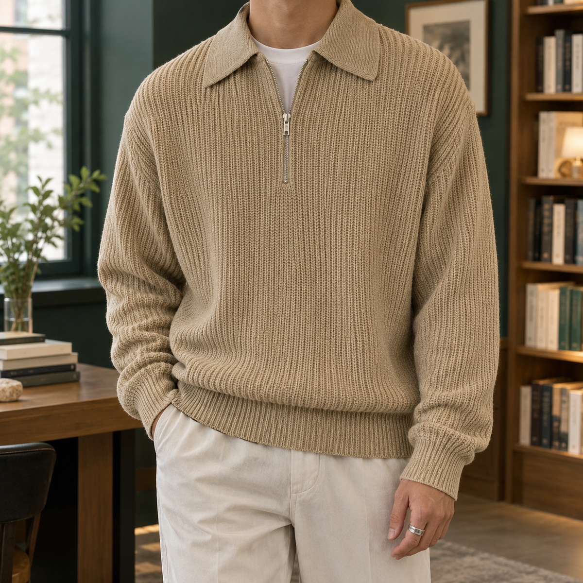 Pullover Herren Relaxed Fit Freizeit & Übergangszeit