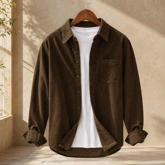 Cordhemd Herren Relaxed Fit Freizeit