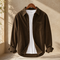 Cordhemd Herren Relaxed Fit Freizeit