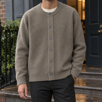 Cardigan Herren Strukturierter Relaxed Fit Casual