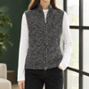 Weste Damen Relaxed Fit Casual Ärmellos Hoher Kragen