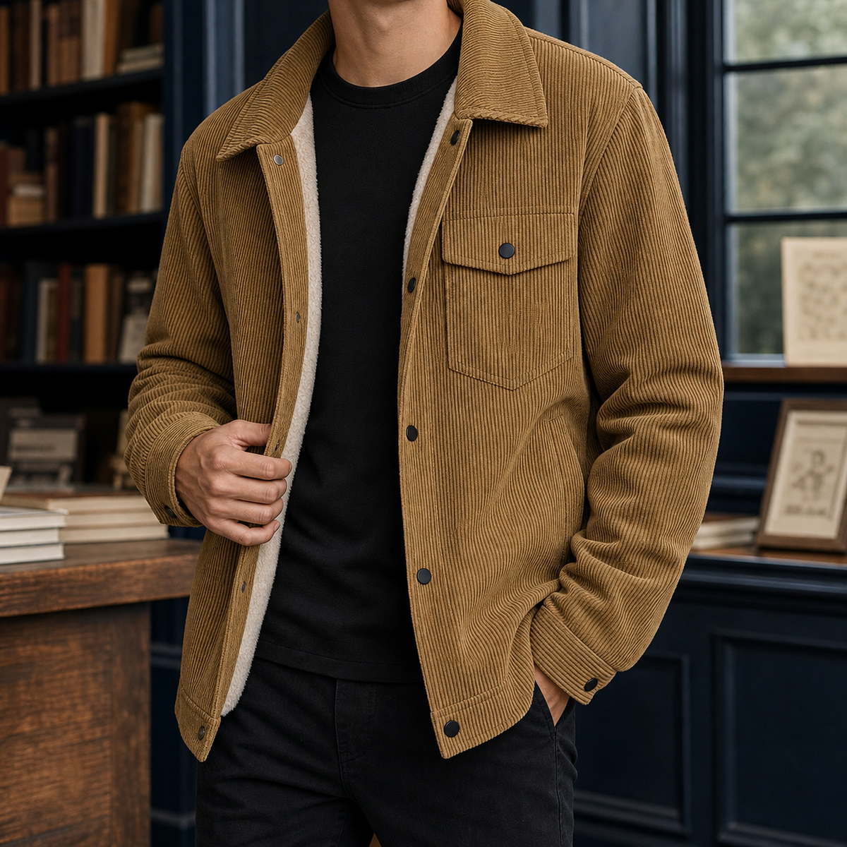 Jacke Herren Relaxed Fit Freizeit Herbst & Winter