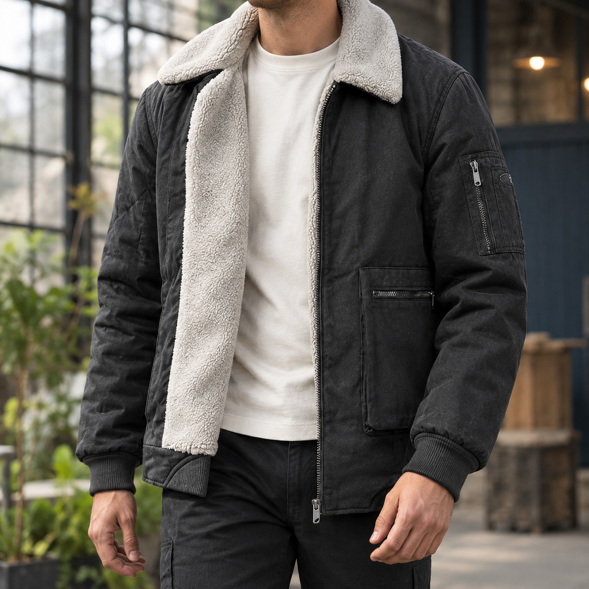 Fleecejacke Damen Casual Winter Regular Fit