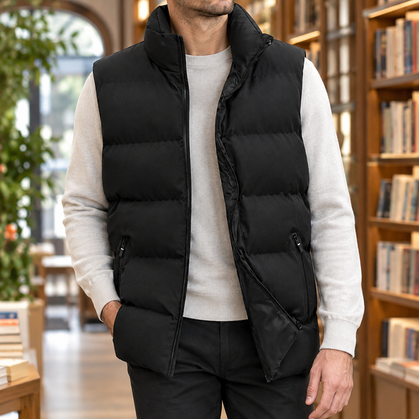 Herren Pufferweste Regular Fit Freizeit Ärmellos