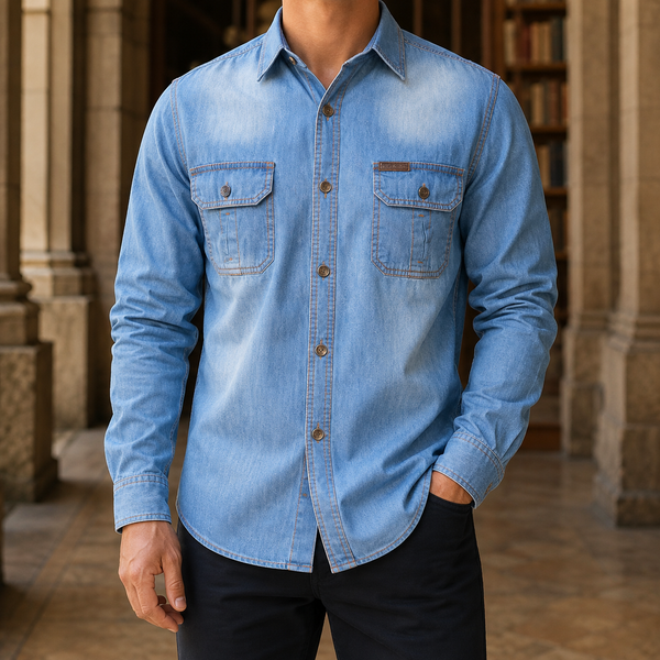 Hemd Herren Regular Fit Freizeit Langarm Knopfleiste