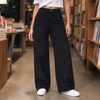 Jeans Damen Weit Bund Hoch Freizeit