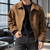 Zip-Jacke Herren Relaxed Fit Freizeit kurz