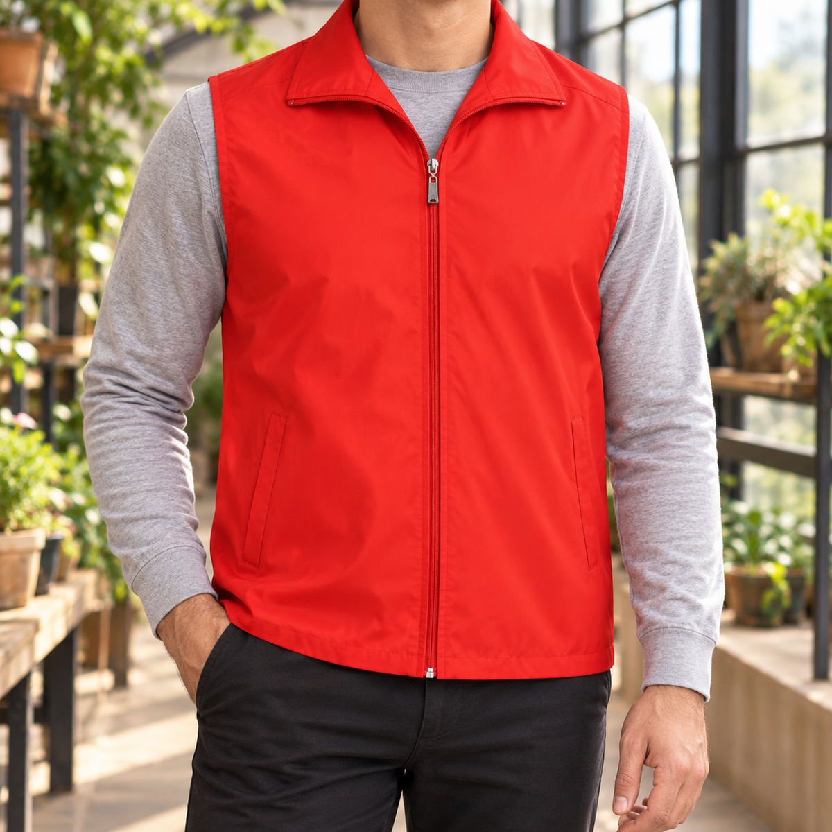 Utility Weste Herren Regular Fit Freizeit Ärmellos