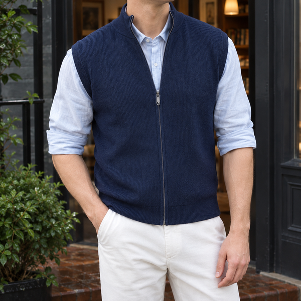 Weste Herren Regular Fit Casual Ärmellos