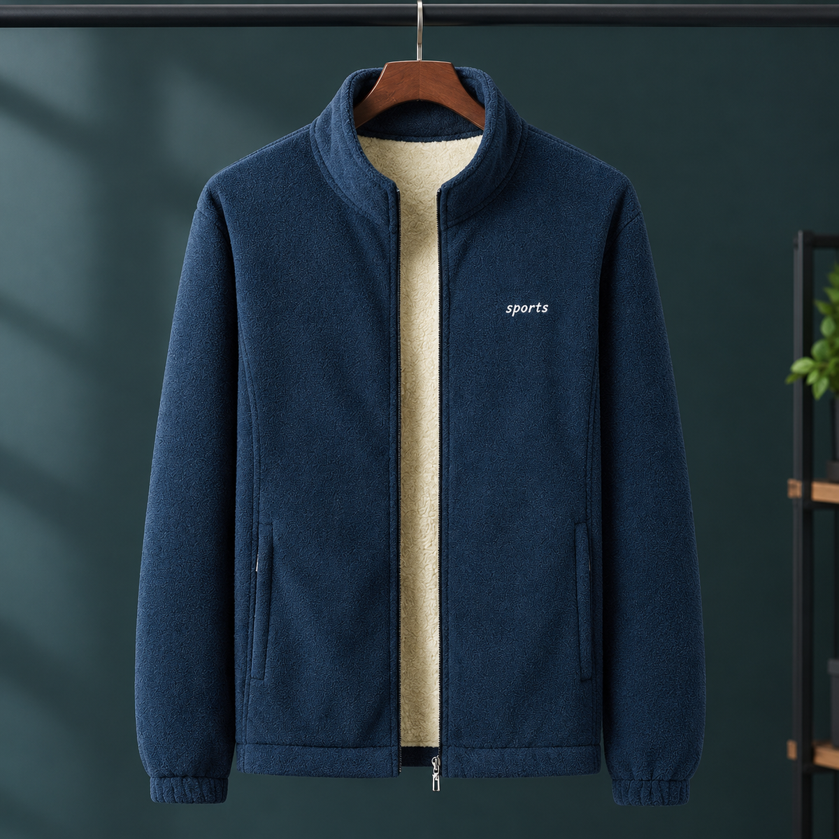 Fleecejacke Herren Regular Fit Freizeit