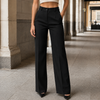 Weite Hose Damen Hoch Tailliert Elegant Freizeit