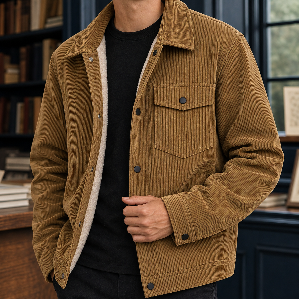 Jacke Herren Relaxed Fit Freizeit Herbst & Winter