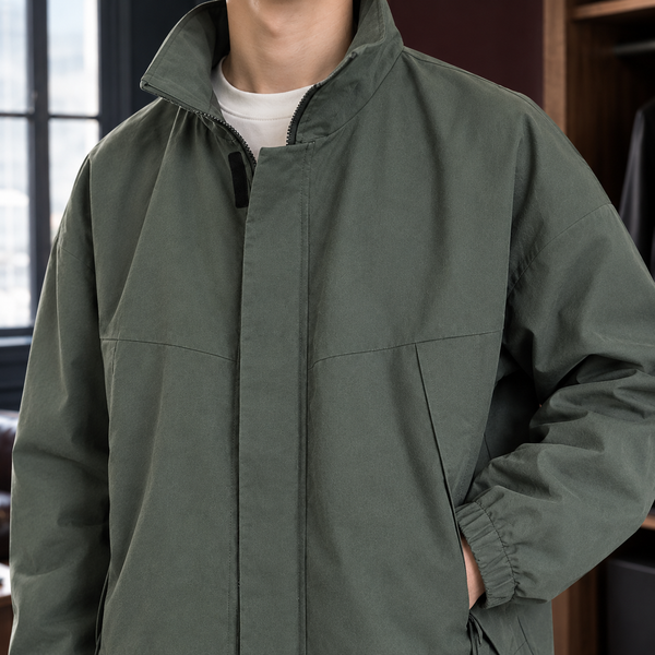 Stehkragenjacke Damen Relaxed Fit Freizeit