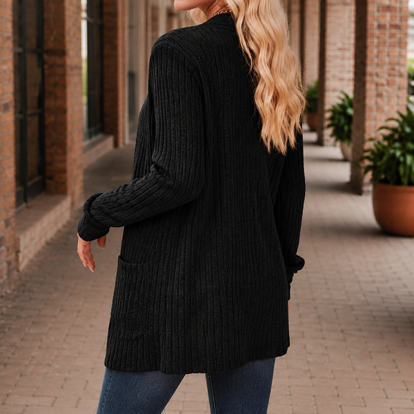 Cardigan Damen Relaxed Fit Casual offene Vorderseite