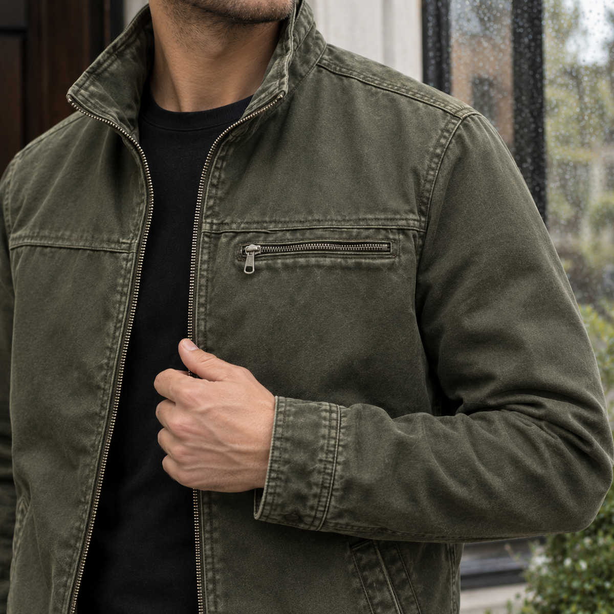 Übergangsjacke Herren Relaxed Fit Casual