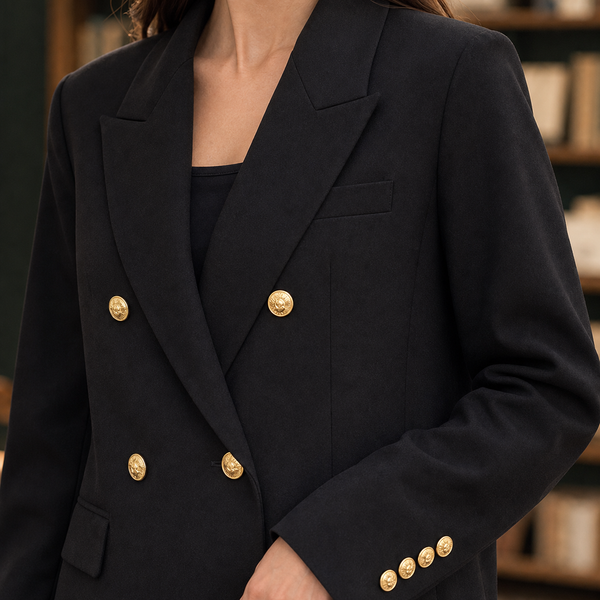 Blazer Damen Tailliert Elegant Doppelreihig Business