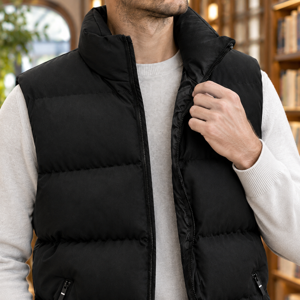 Herren Pufferweste Regular Fit Freizeit Ärmellos