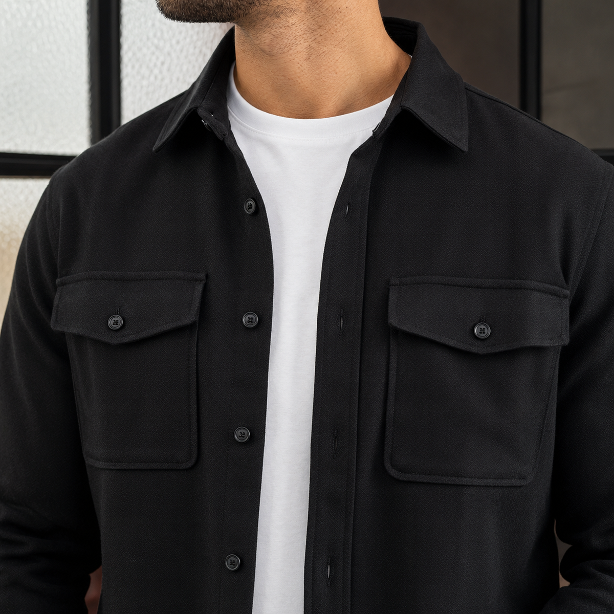 Hemd Herren Relaxed Fit Casual Langarm