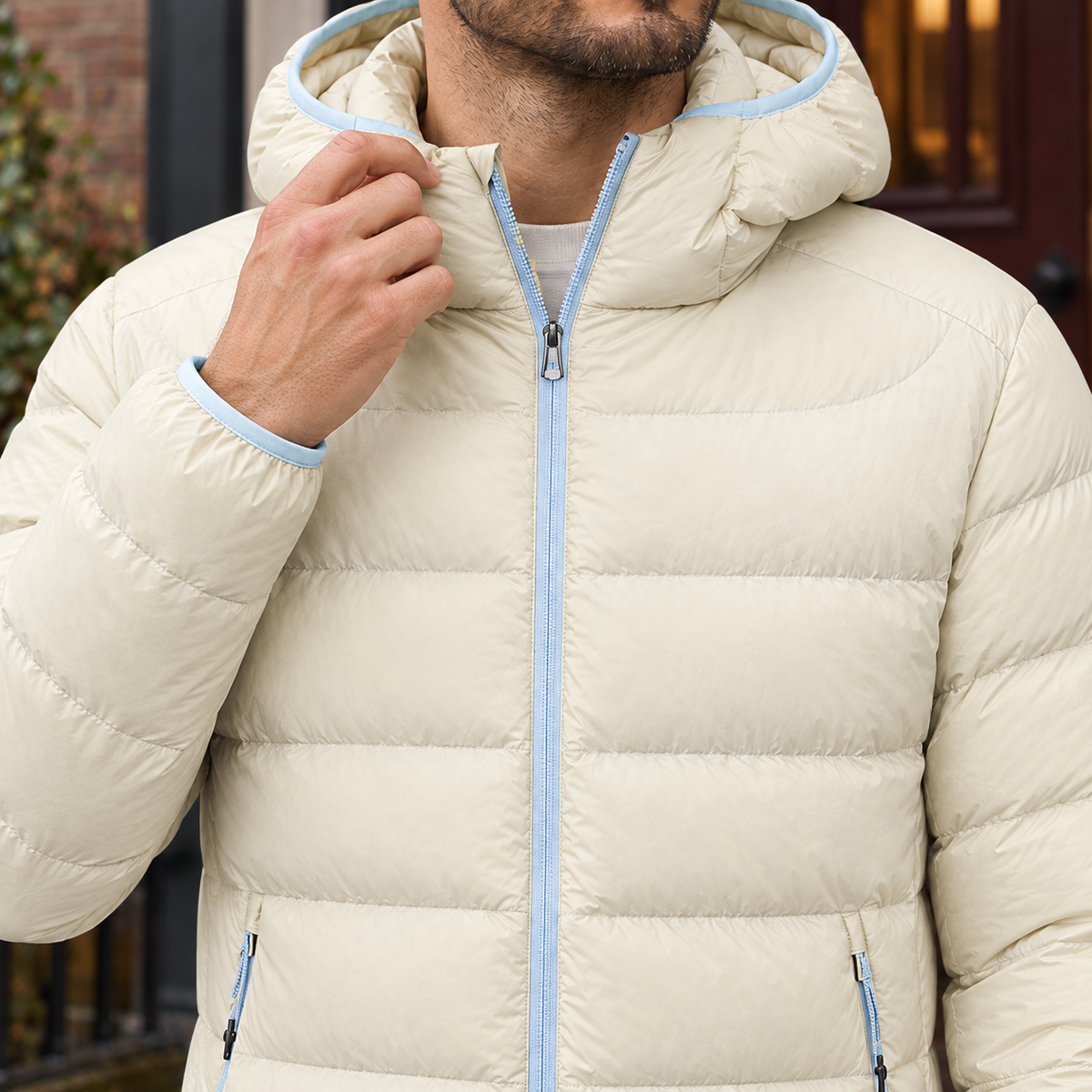 Kapuzenjacke Herren Regular Fit Freizeit Übergangszeit