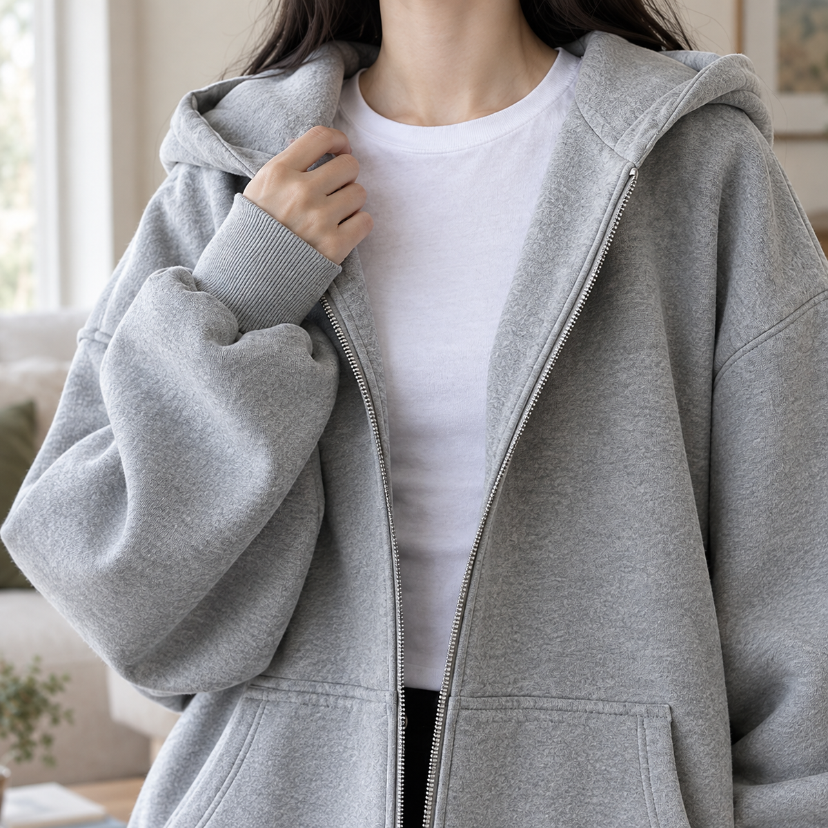 Damen Oversized Hoodie Relaxed Fit Freizeit