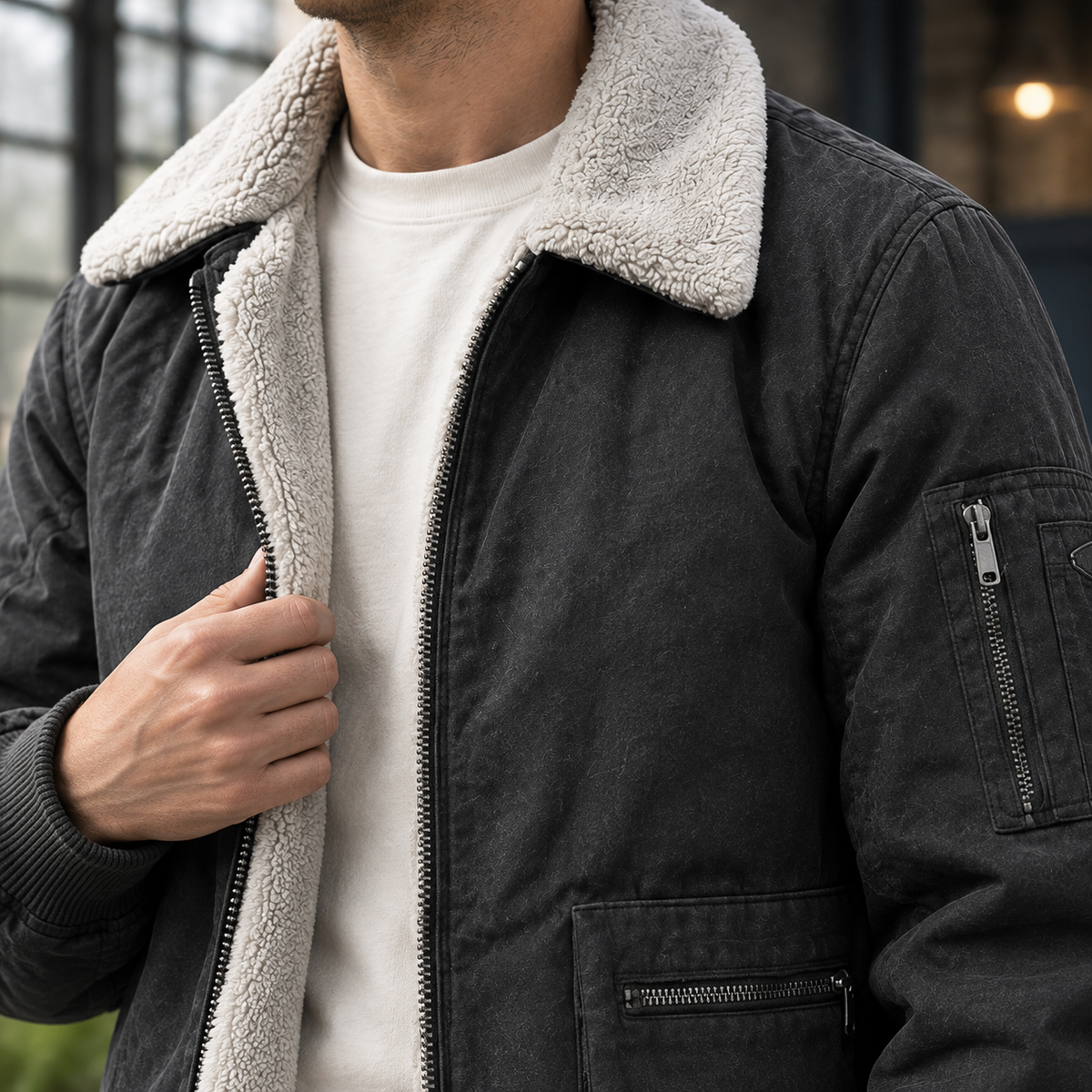 Fleecejacke Damen Casual Winter Regular Fit