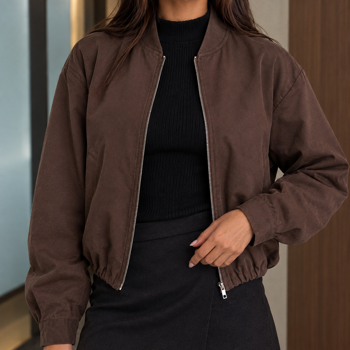 Bomberjacke Damen Oversize Casual
