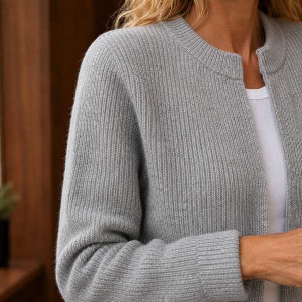 Cardigan Damen Relaxed Fit Freizeit Hüftlang