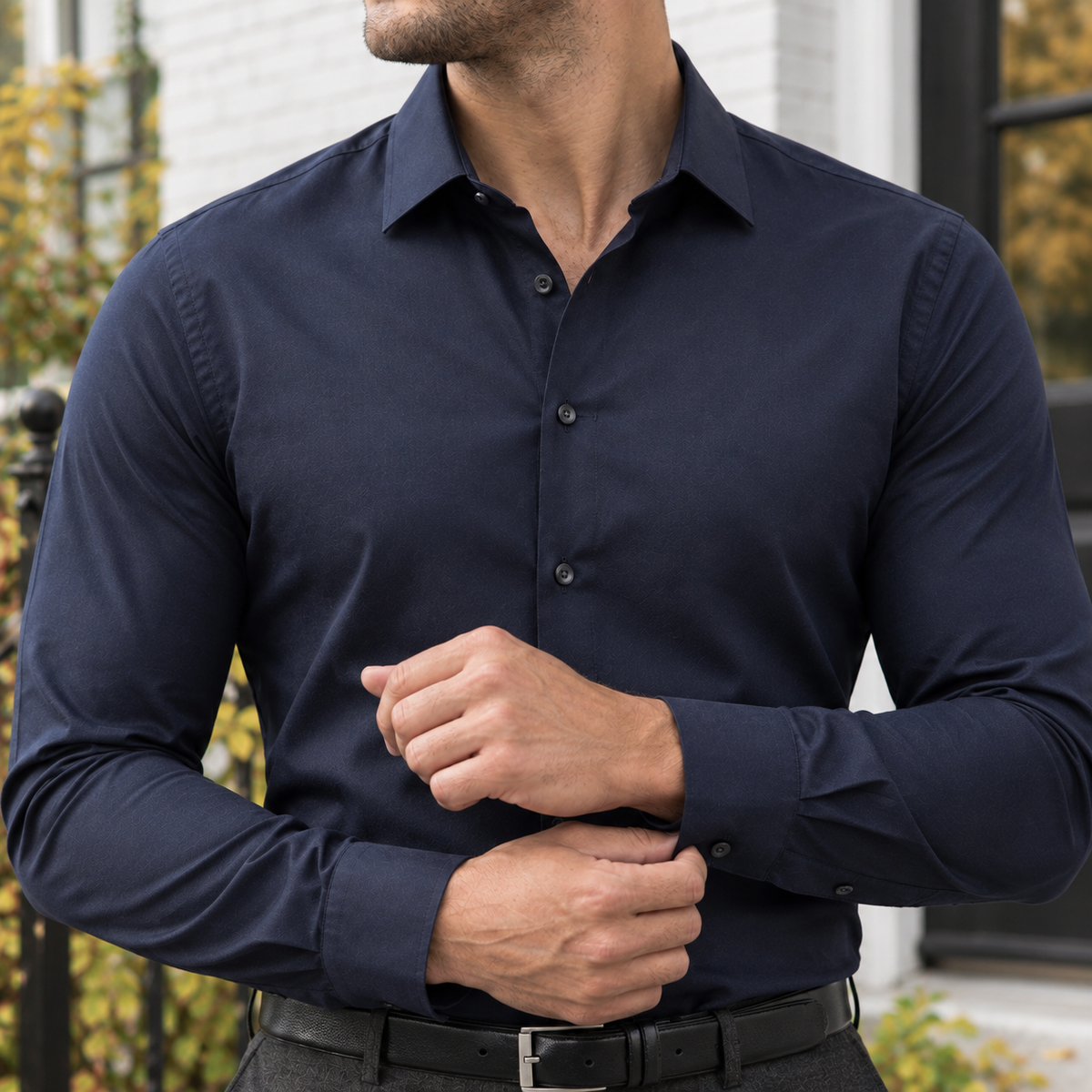 Hemd Herren Stretch Slim Fit Business