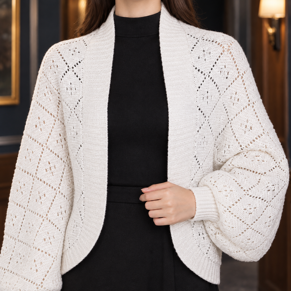 Offene Strickjacke Damen Relaxed Fit Freizeit