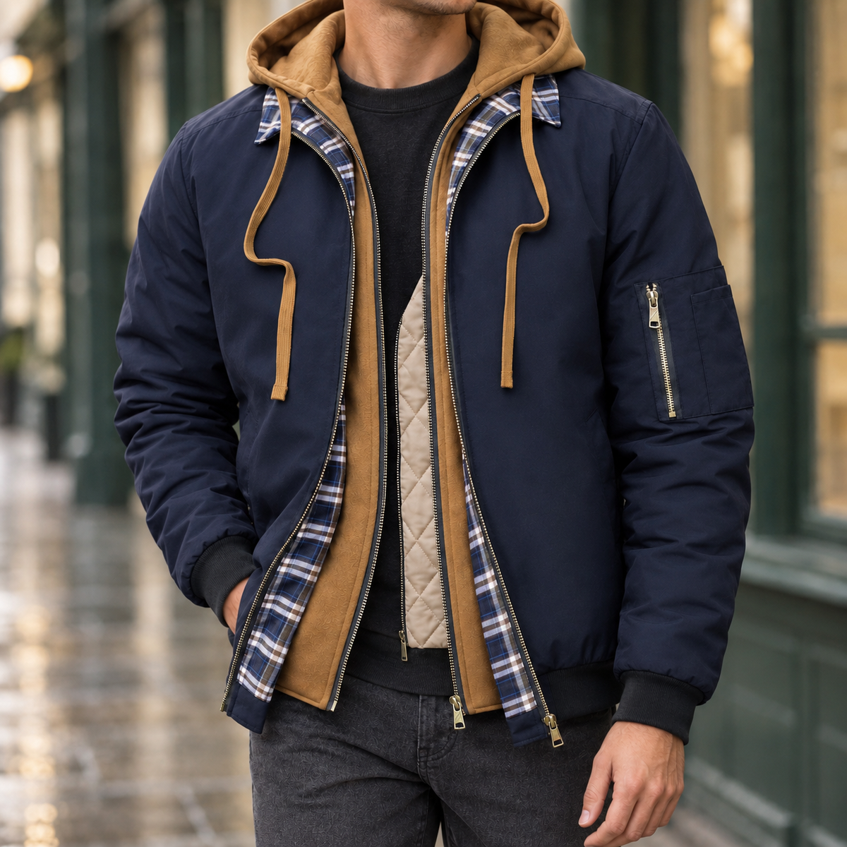 Übergangsjacke Herren Wasserdicht Freizeit & Outdoor